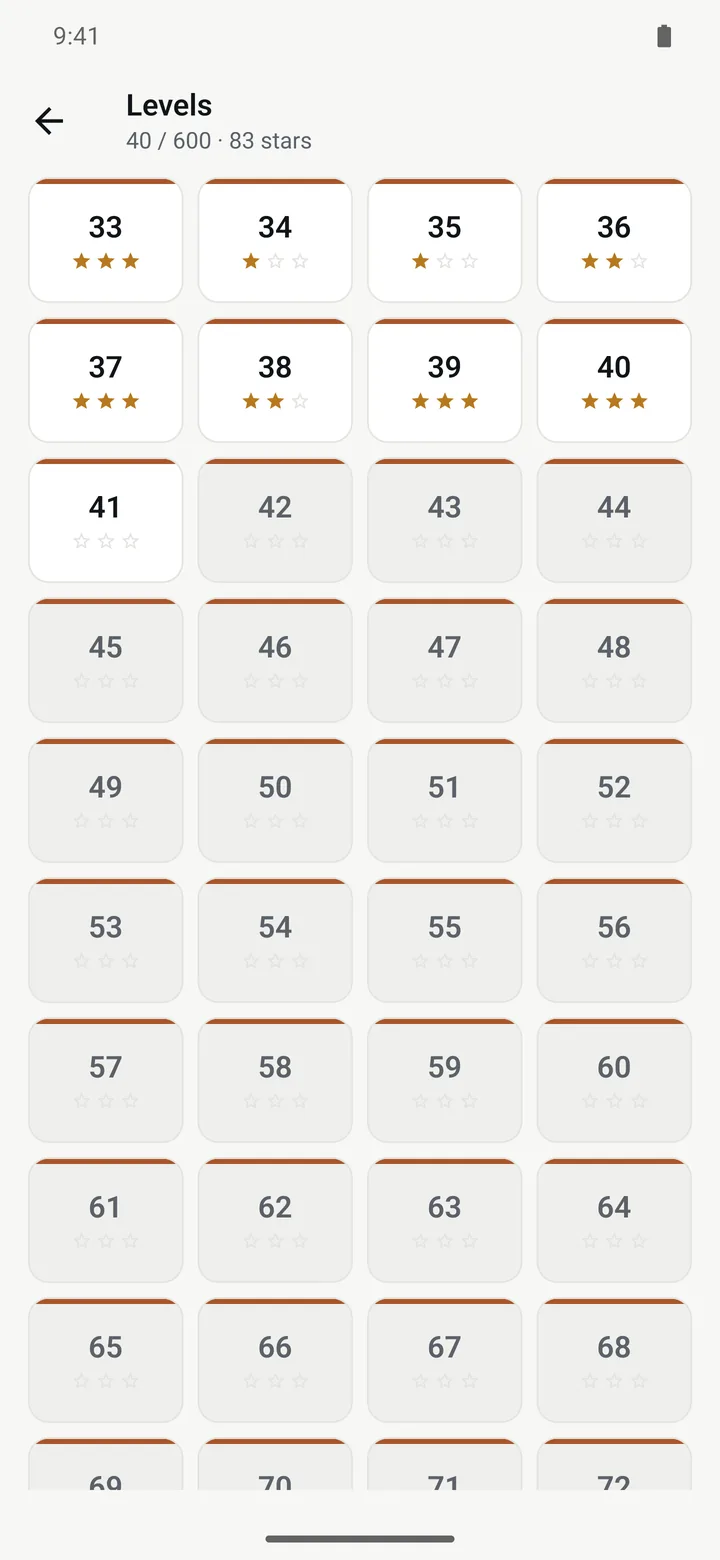 Tela do Silto: 600 níveis, todos com solução